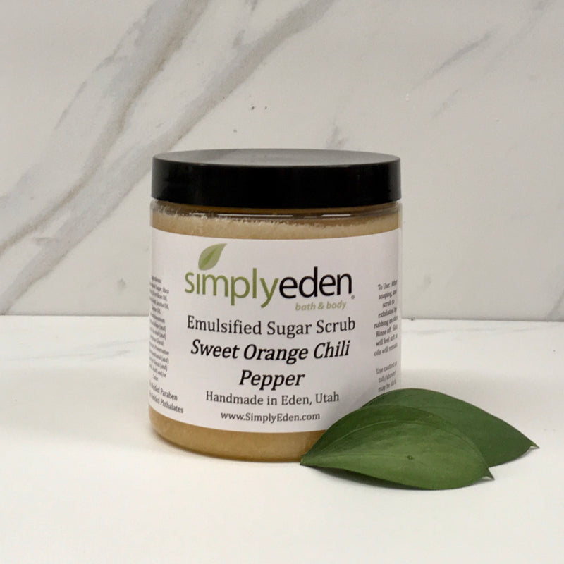 Sweet Orange Chili Pepper, Emulsified Sugar Scrub