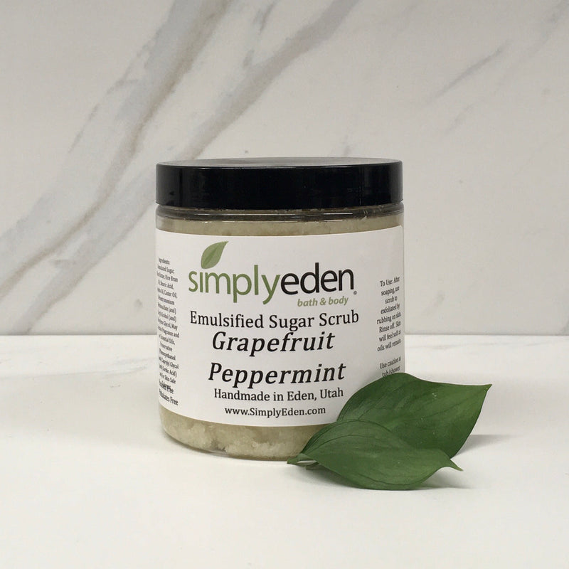 Grapefruit Peppermint w/ Poppy Seeds, Emulsified Sugar Scrub